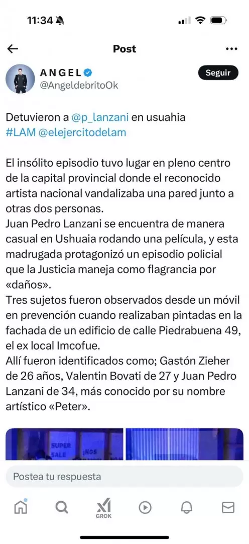 Ángel De Brito detalló la detención de Peter Lanzani