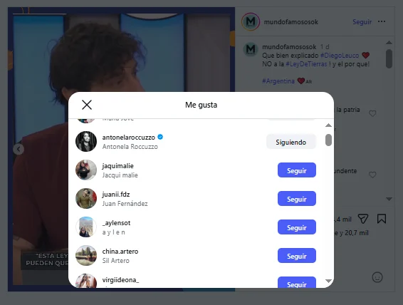 El “me gusta” de Antonela que valió más que los votos del Senado