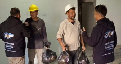 La Juventud de la UOCRA (Lista Marrón y Naranja) entregó alimentos a trabajadores en las obras