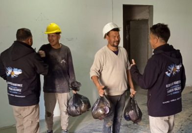 La Juventud de la UOCRA (Lista Marrón y Naranja) entregó alimentos a trabajadores en las obras